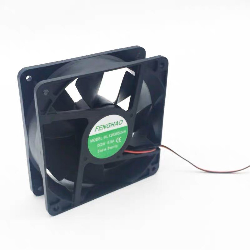 排风扇HL12038S24H 12V24V12厘米打包机风机配电箱换气扇电机风机