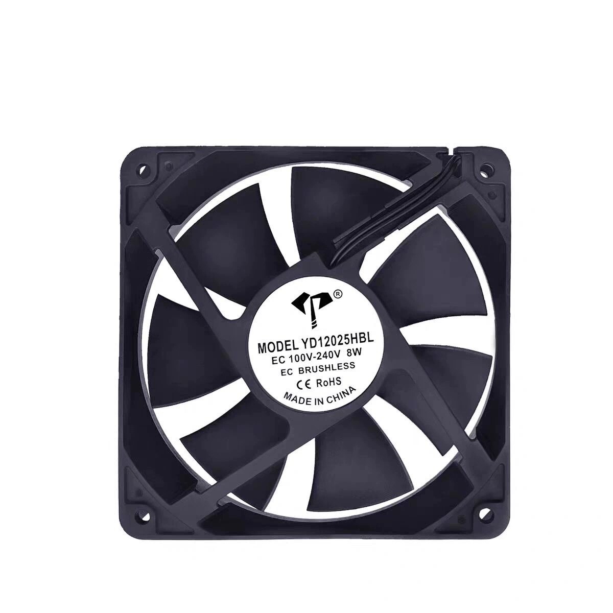 EC12025 12038交直流风机100V-240V通用大风量机柜散热风扇12cm