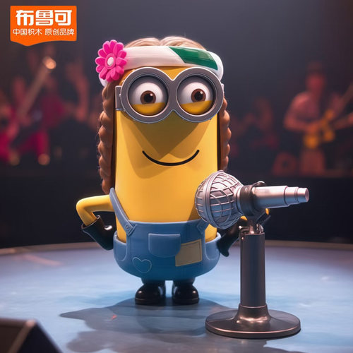 布鲁可积木小黄人伙伴神奇版第一二弹鲍勃菲尔拼装摆件装饰公仔 - 封面