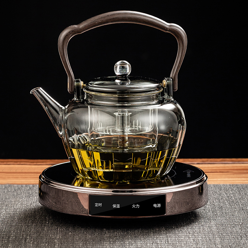 新款铝合金电陶炉蒸煮一体煮茶壶