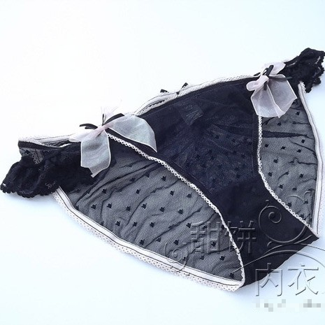 亏清任4条包邮08欧美舒适透气透明蕾丝网纱性感三角裤棉裆女内裤