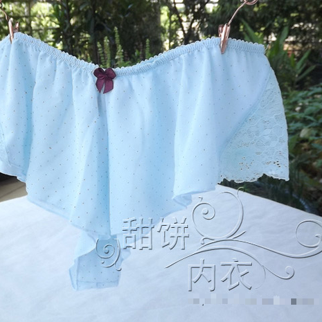 亏清任4条包邮08欧美蕾丝网纱雪纺圆点性感窄三角裤棉裆女生内裤