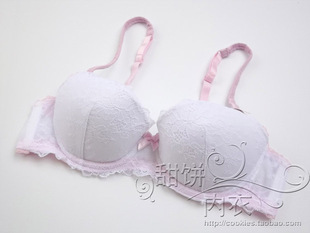 37欧美H家白色蕾丝插片薄款 文胸小胸mm胸罩女生内衣 包邮 亏清任2件