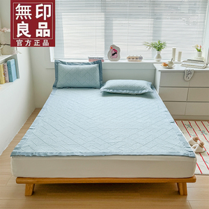 新款冰豆豆凉席夏天单人夏季可水洗床单冰丝席子三件套可折叠11