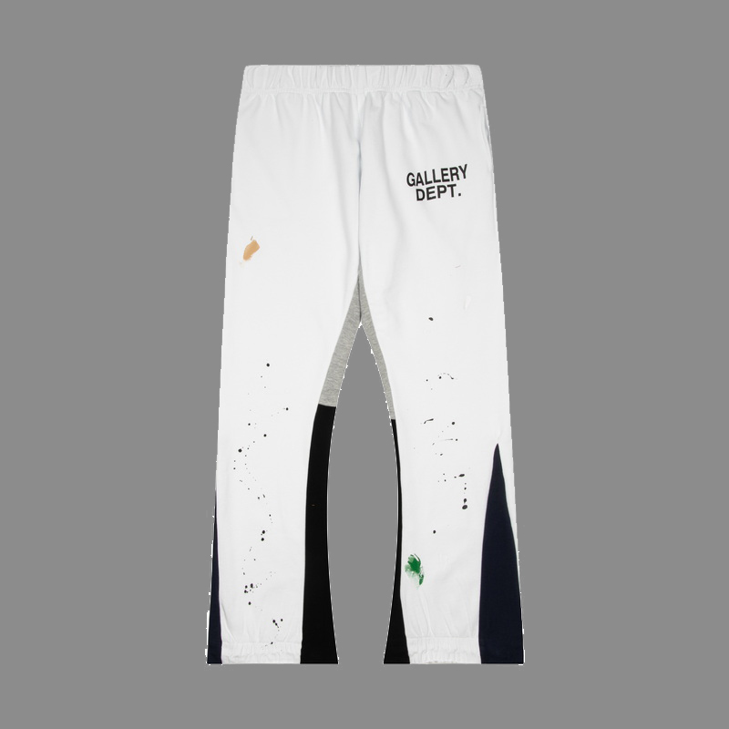 thumbnail for Gallery Dept American hand-painted splashed ink panel high street casual sweatpants trousers men's loose sports flared pants