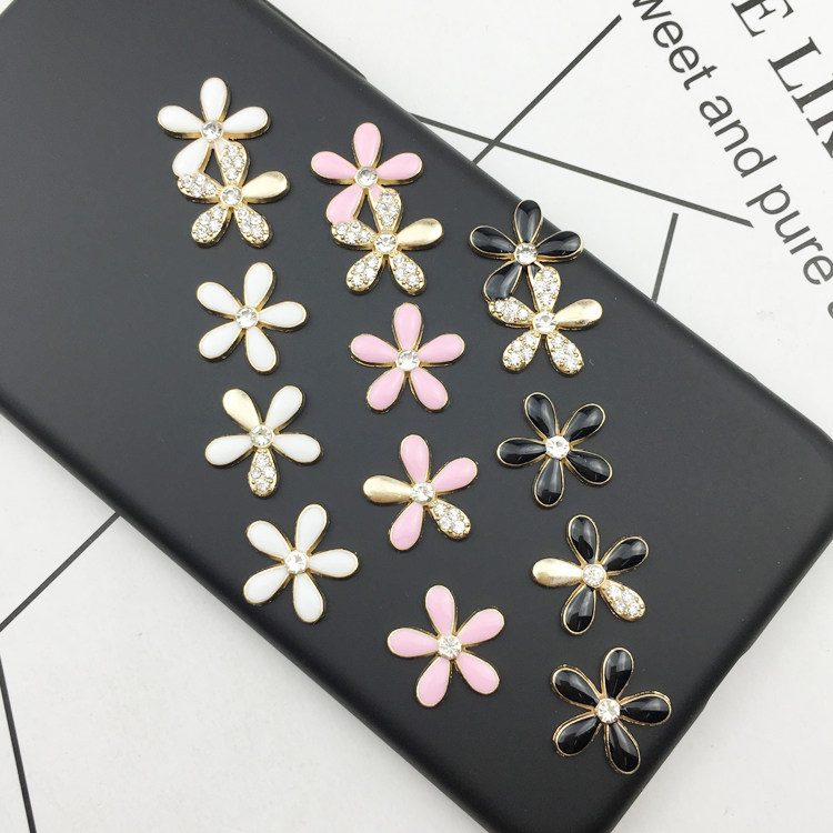 幸运草五朵小花 苹果7plus/8/x手机壳合金配件 发饰diy饰品材材料