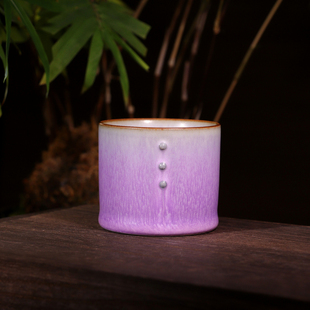 任晓飞三星杯 神垕钧瓷非遗手工茶杯炭烧茶器茶具主人杯礼盒装