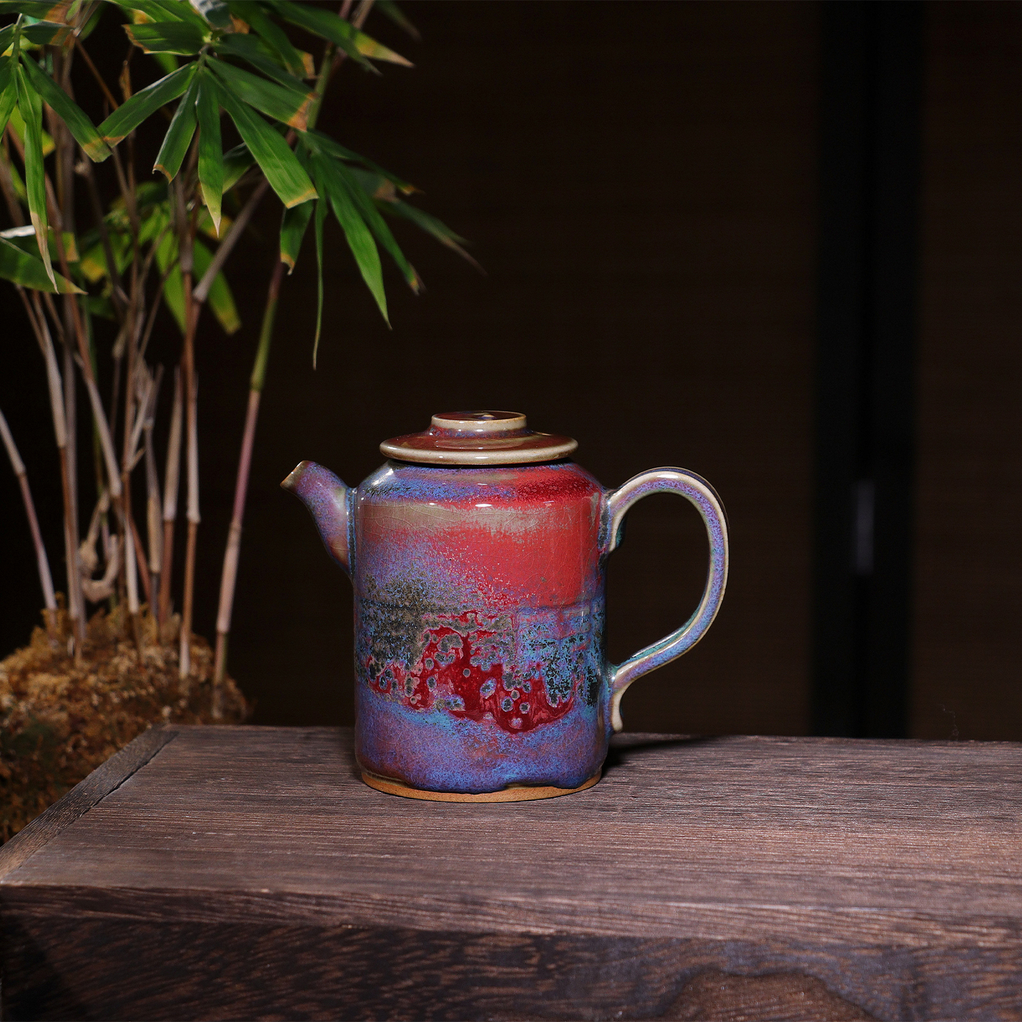 白露伟八卦壶 神垕钧瓷炉钧釉茶壶原矿中式茶器陶瓷泡茶壶礼盒装