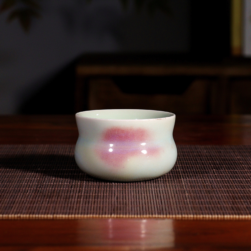 钧瓷手工茶杯 煤烧玉石釉原矿茶器中式复古风茶杯满釉高温陶瓷