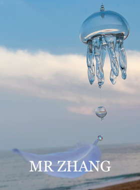 水母风铃梦幻氛围感礼物窗台挂饰