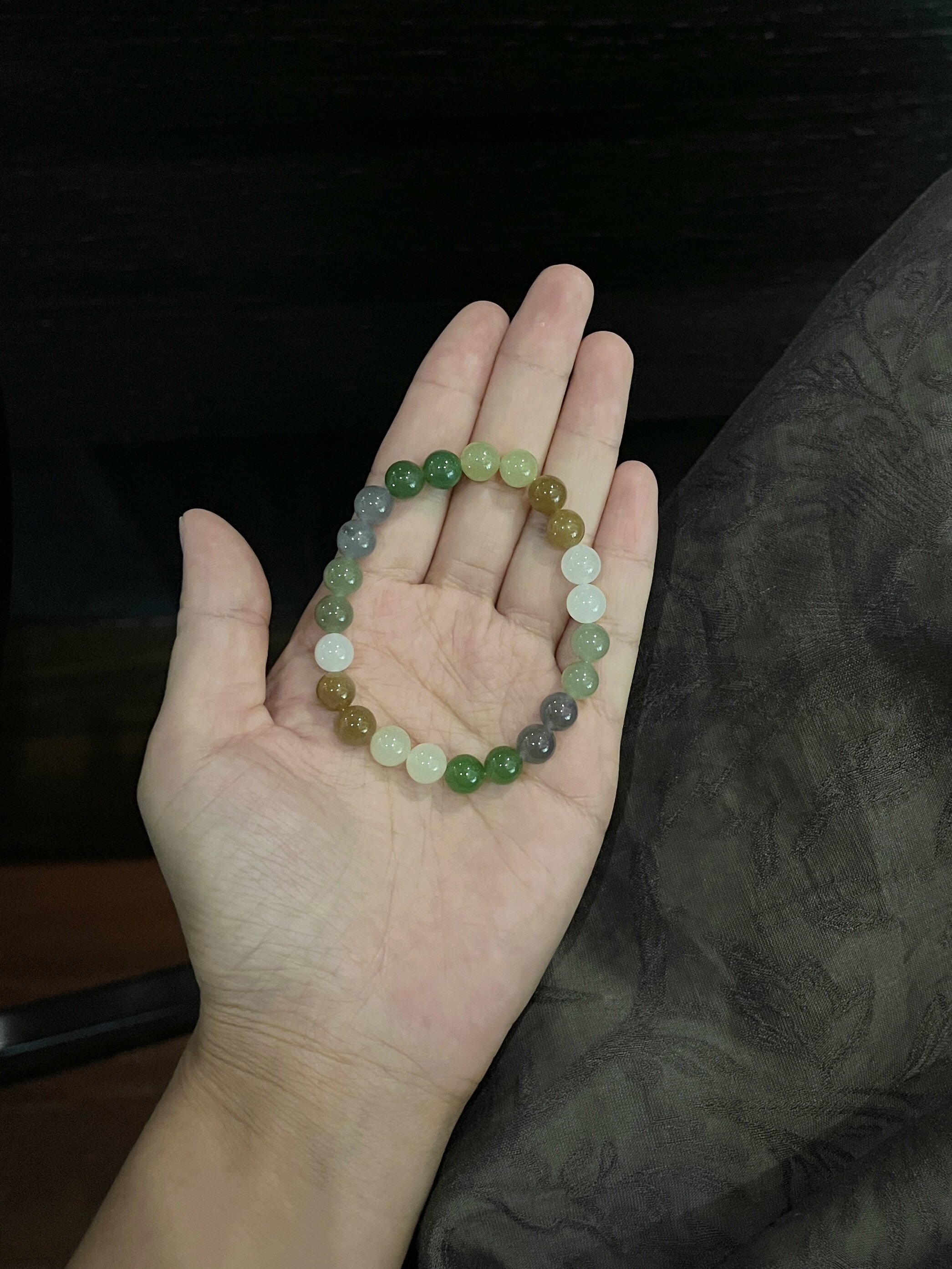 「一年四季」和田玉糖玉多宝单圈手串（7mm）