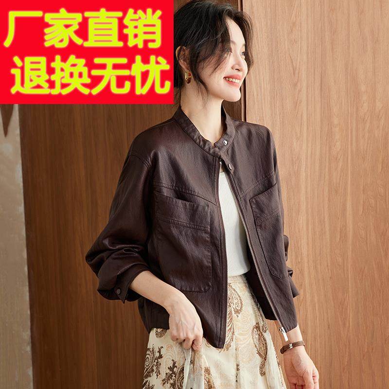 皮衣外套女春秋季2025新款今年流行高级感小个子酷飒风皮夹克上衣