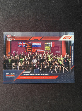 F1赛车手卡维斯塔潘ToppsNow纪念红牛车队12场连胜打破历史纪录