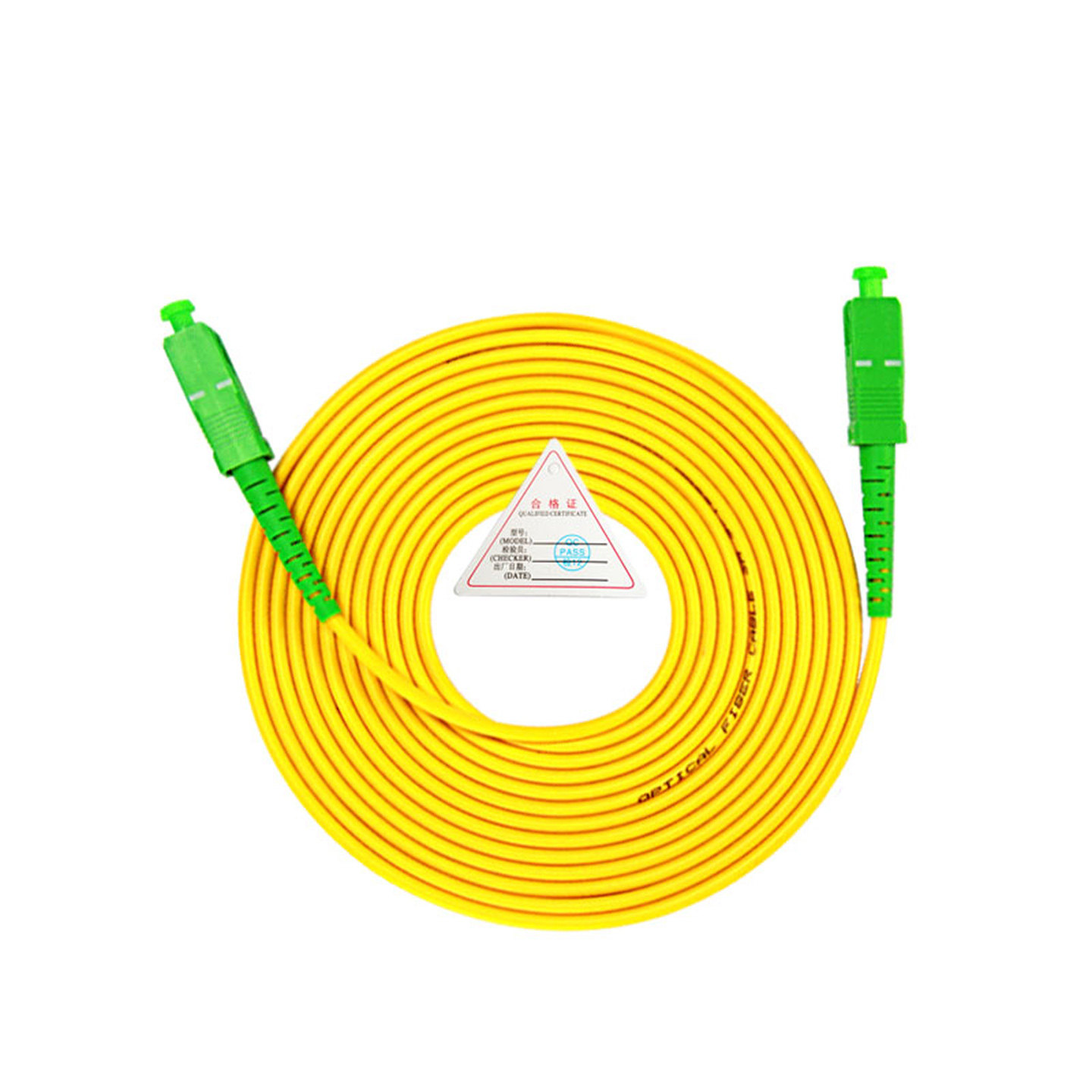 广电级SC/APC-SC/APC1\2\3\5\10米单模光纤跳线跳纤尾纤连接器APC端面8度角绿色大方方头Fiber Patchcord