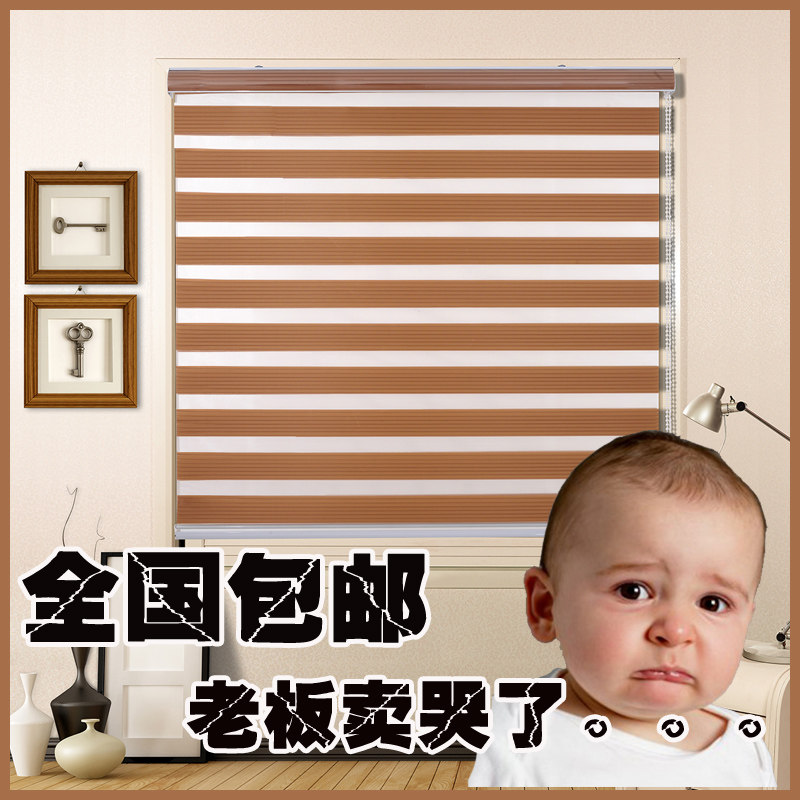 特价加厚七褶柔纱帘卷帘遮光双层/百叶窗帘/斑马帘/彩虹帘/客厅|ruв категории домашний ткань, занавес, занавес и аксессуары, створка - от Buy2taobao.com для оказания профессиональной услуги покупки агента Taobao