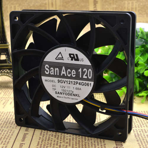 全新原装 山洋 12cm散热风扇9GV1212P4G061 12V 1.68A 12025