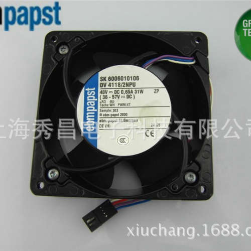 DV4118/2NPU原装德国ebmpapst48V防水加湿器散热轴流直流风扇风机
