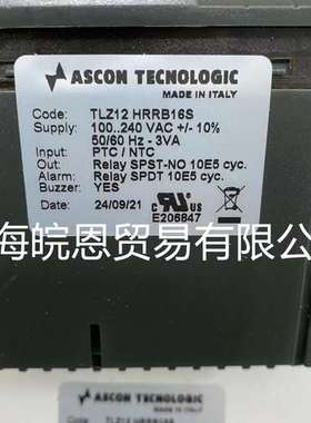 全新正品 TLZ12HRRB16S TLZ12 HRRB16S意大利铁诺奇温控器ASCON