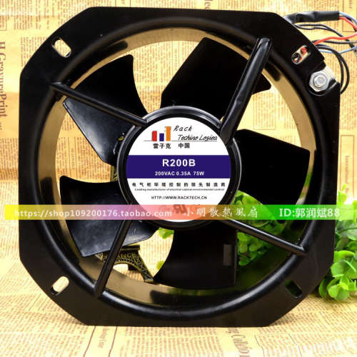R200B 225*225*80MM 190MM AC230V 0.29A 雷子克散热风扇22580