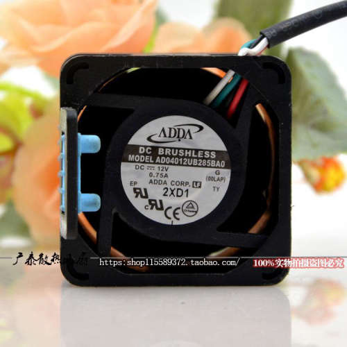 原装 ADDA AD04012UB285BA0 12V 0.75A 4CM 4028 4线PWM 散热风扇