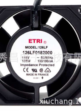 126LF0181001 208-240V 12/9W 75/60MA原装正品法国ETRI 设备风扇