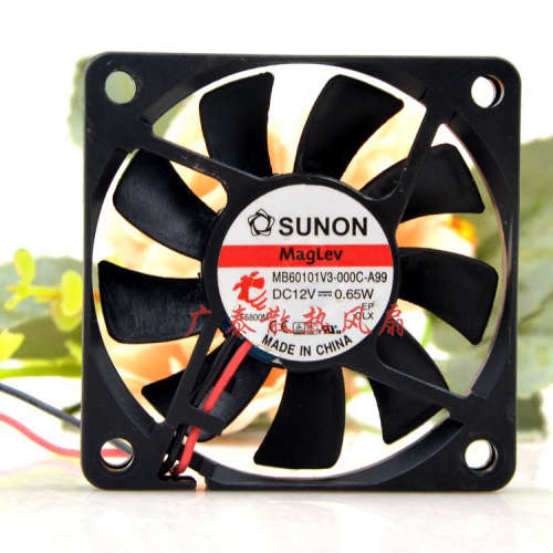 原装建准SUNON MB60101V3-000C-A99 12V 0.65W 6CM 超薄静音风扇