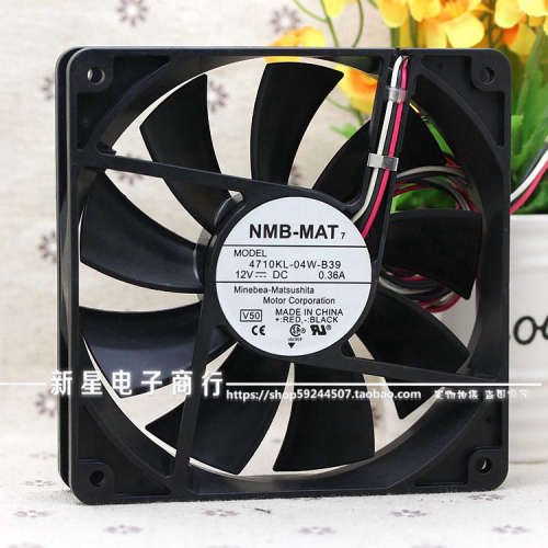 原装NMB 4710KL-04W-B39 12025 12CM 0.36A 12V 测速机箱散热风扇