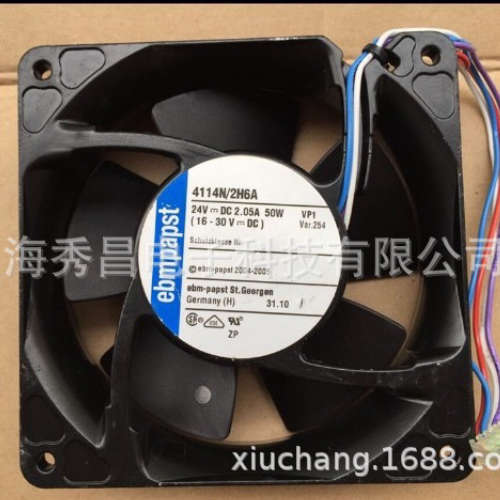 原装德国EBM PAPAS 4114NR6风扇 12038 24V 2.7A 65W 变频器风扇