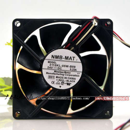 原装NMB 3110KL-05W-B89 8cm 24V 0.23A 8025变频器 散热风扇风机