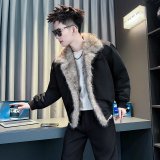 黑首F45-P138-控178抖音直播主风男士立领加厚流行百搭棉衣外套男，男装棉衣，星座309A