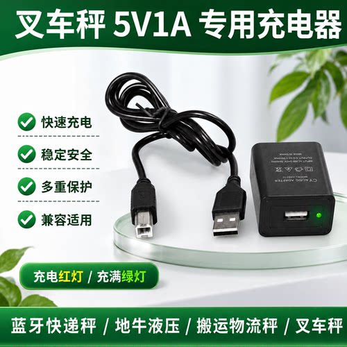 适用怡雪飞亚友声索沃电子叉车秤物流快递地磅地牛5V方孔圆充电器