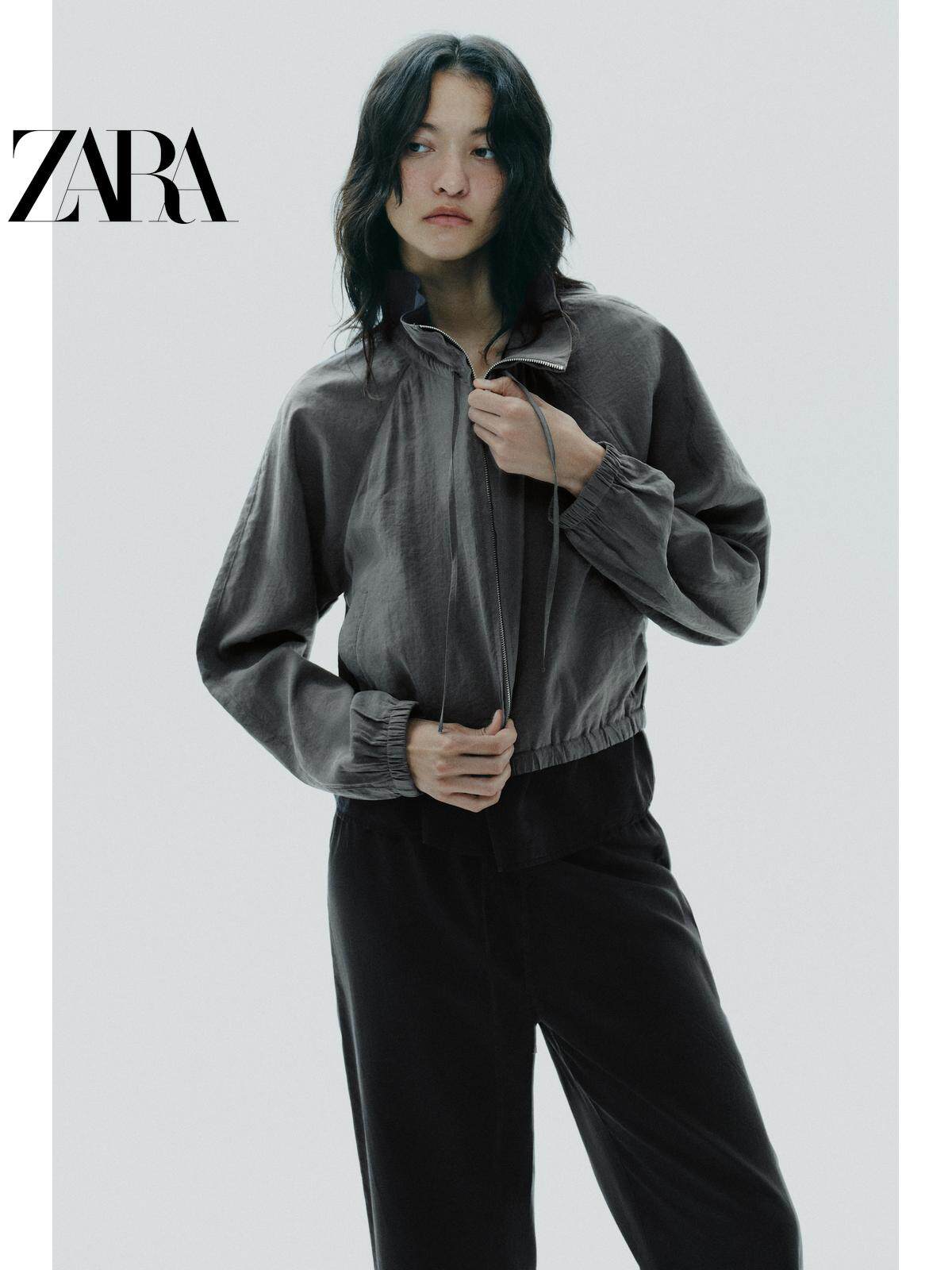 Осенняя новинка ZARA2025, женская куртка TRF с длинными рукавами в стиле свитера 5320822 418 Изображение 1