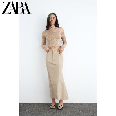 ZARA24春季新品 女装 不对称针织上衣 5802014 756