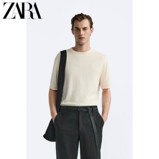 男装 新品 白色短袖 T恤 ZARA24夏季 5755430 EDITION LIMITED 712