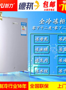新力节能小型迷你家用小冰柜全冷冻柜侧开门抽屉式母乳茶叶小冰箱