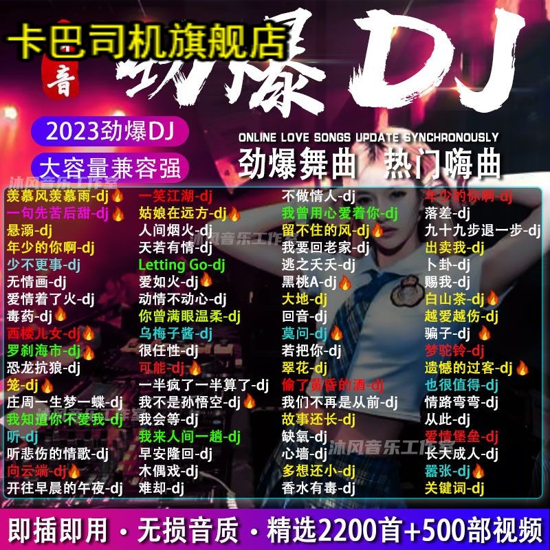 2023重低音DJ舞曲U盘超火抖音新歌中文热门dj劲爆嗨曲视频MP4优盘