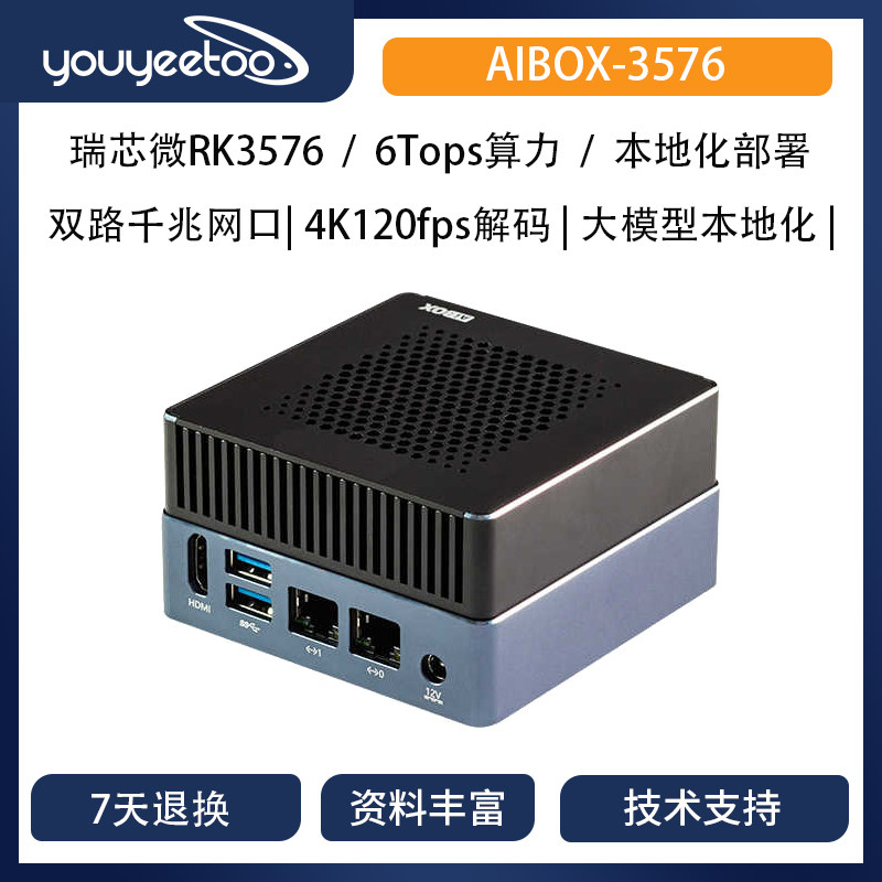 AIBOX-3576人工智能盒子6T大模型私有化部署边缘计算RK3576图片