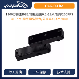 【OAK中国】[OAK-D-Lite]人工智能双目深度相机工业相机4k分辨率