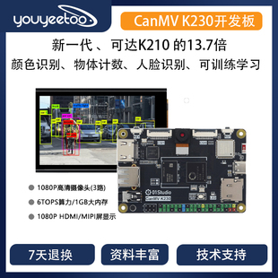 K230核心板视觉识别模块双核国产K230开发板 CanMV