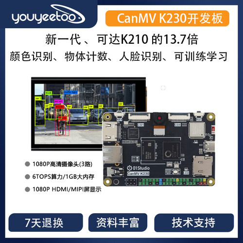 双核K230国产开发板视觉识别模块