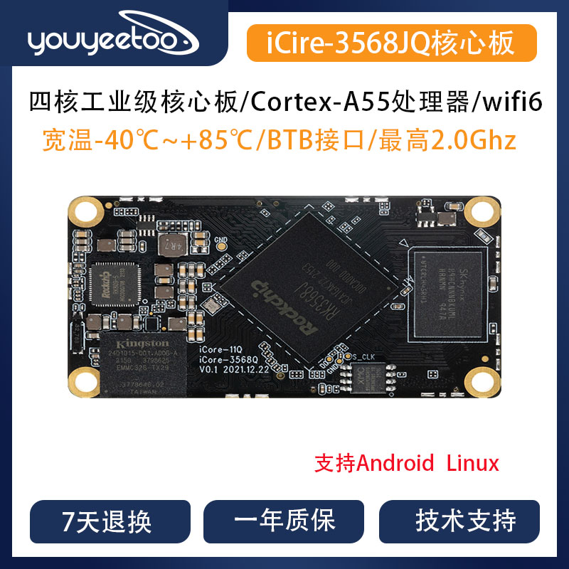 瑞芯微rk3568工业级核心板