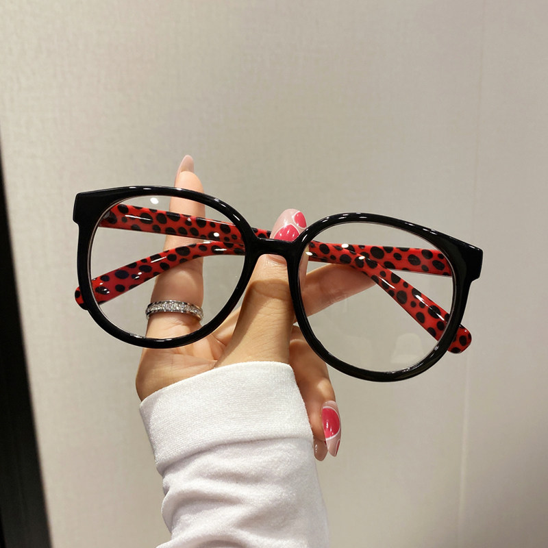 眼镜防辐射抗蓝光素颜神器眼睛圆脸大脸可配度数护目平光镜框男