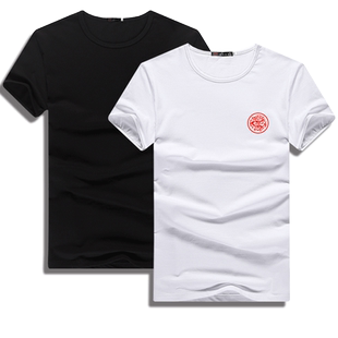 男士短袖T恤夏季潮流韩版男装大码体恤衫印花半袖上衣服汗衫t桖丅