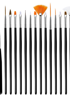 Nail Design Tools Set 15PCS Nail Art Brushes 美甲工具套装