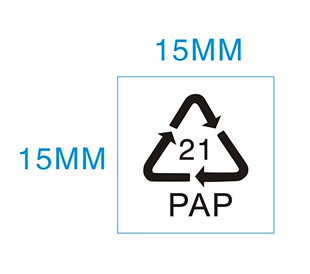 30元 2340个 纸张循环标1.5x1.5CM 小号PAP21非瓦楞纸环保回收贴