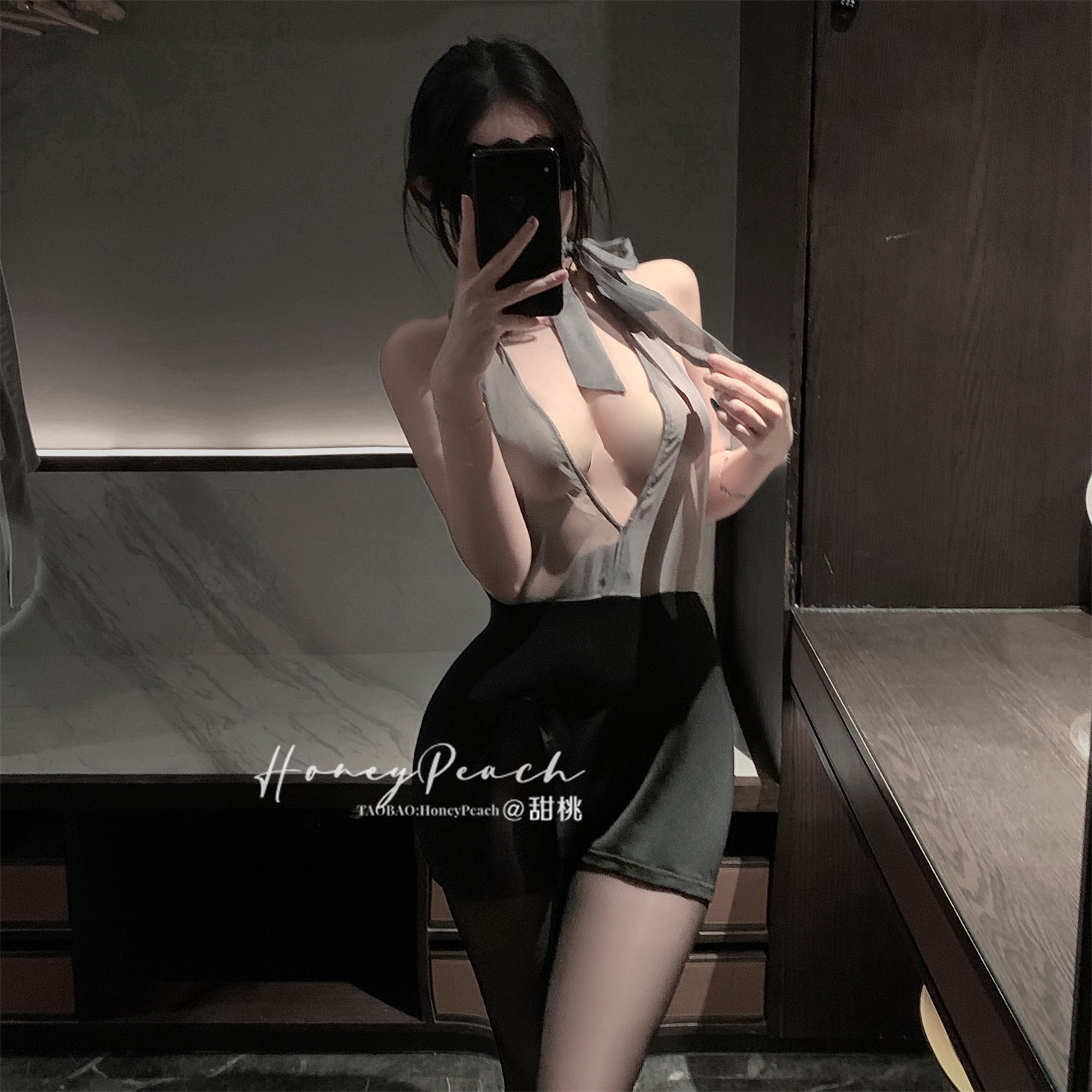 HP：知心小秘*性感睡裙轻熟御姐睡衣战袍OL秘书制服深v包臀裙紧身,女士内衣/男士内衣/家居服,内衣配件,淘宝优惠券,粉丝福利购,淘宝优惠卷