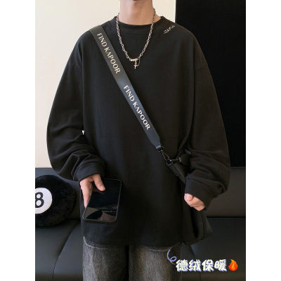 圆领德绒打底衫男孩秋冬季青少年