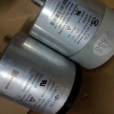 无极电容 高压薄膜电容 600VDC 650uF 铝壳干式滤波电容器 85*95