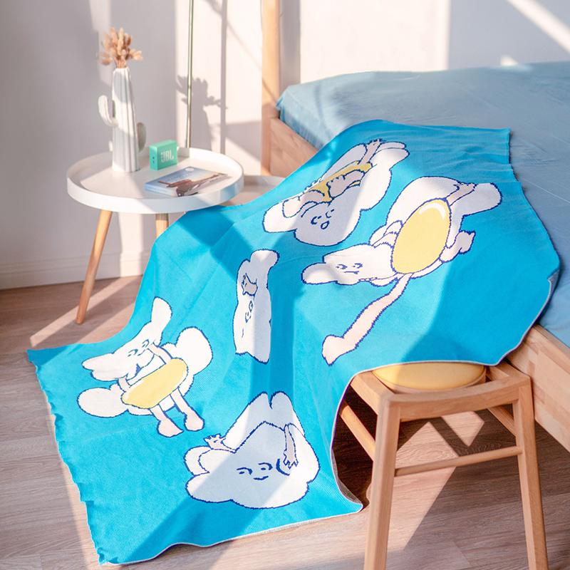 molisii茉莉絲原创卡通针织毯