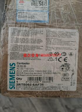 【盘古设备】西门子接触器3rt5065-6af36